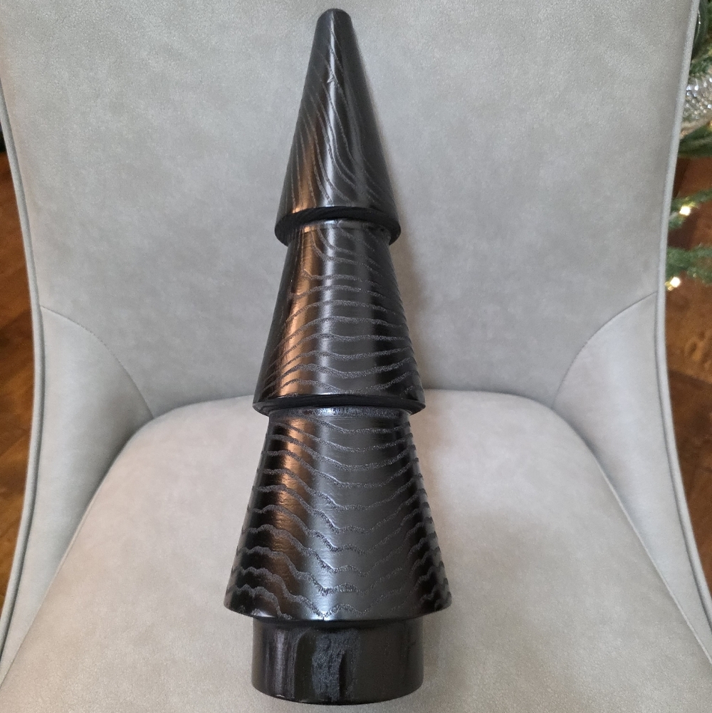 Holiday Time Wood Tall Black Tabletop Tree Christmas Walmart 16" Large